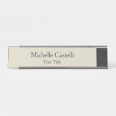 Unieke, klassieke Eenvoudige professionele Bureau Naambordje (Voorkant)