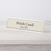 Unieke, klassieke Eenvoudige professionele Bureau Naambordje (Voorkant)