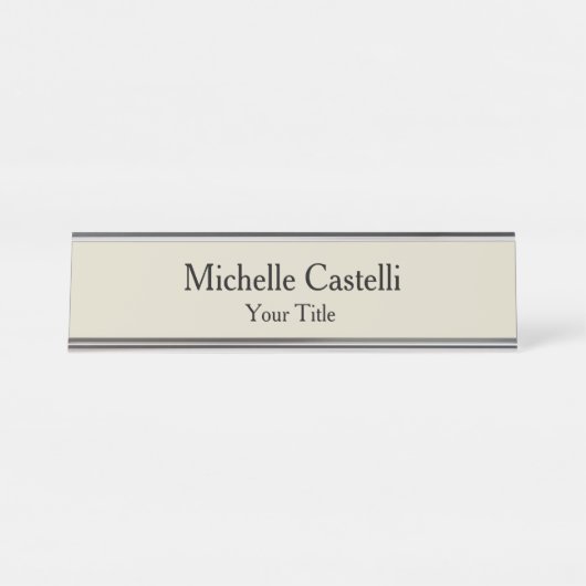 Unieke, klassieke Eenvoudige professionele Bureau Naambordje (Voorkant)