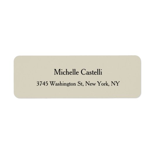 Unieke, klassieke Eenvoudige professionele Etiket (Voorkant)