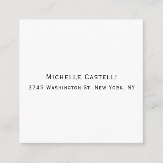 Unieke, klassieke Eenvoudige professionele Informatiekaartje (Voorkant)