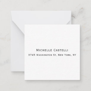 Unieke, klassieke Eenvoudige professionele Notitiekaartje