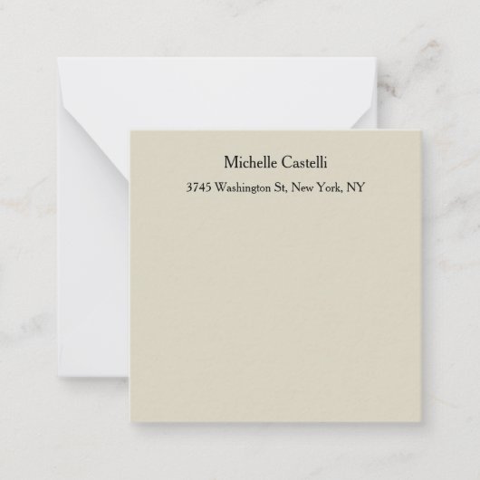 Unieke, klassieke Eenvoudige professionele Notitiekaartje (Voorkant)