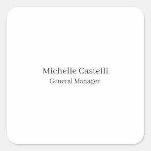 Unieke, klassieke Eenvoudige professionele Vierkante Sticker