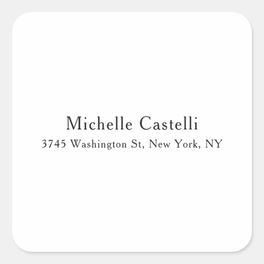 Unieke, klassieke Eenvoudige professionele Vierkante Sticker (Voorkant)