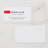 Unieke, klassieke Eenvoudige professionele Visitekaartje (Voorkant / Achterkant)