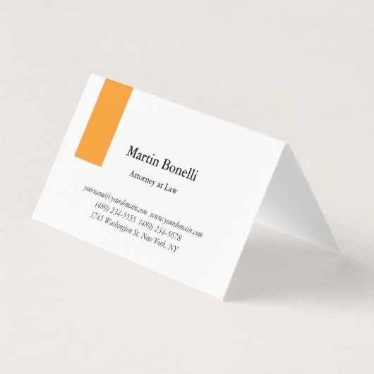 Unieke Klassieke Eenvoudige Sinaasappel & Witte Ka Kaart (Voorkant)