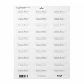 Unieke Klassieke Elegante Plain Minimalist Etiket (Full Sheet)