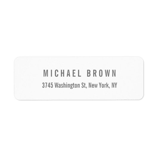 Unieke Klassieke Elegante Plain Minimalist Etiket (Voorkant)