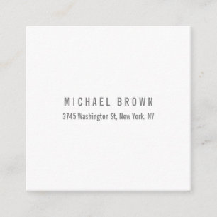 Unieke Klassieke Elegante Plain Minimalist Informatiekaartje