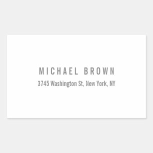 Unieke Klassieke Elegante Plain Minimalist Rechthoekige Sticker