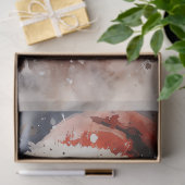 Unieke klassieke Kerstman glimlachend in besneeuwd Tissuepapier (Geschenk)