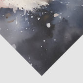 Unieke klassieke Kerstman glimlachend in besneeuwd Tissuepapier (Detail)