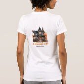 Unieke klassieker Halloween spookhuis T-shirt (Achterkant)