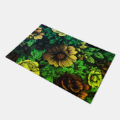 Unieke kleuren  bloemenprint deurmat (Schuin)