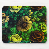 Unieke kleuren  bloemenprint muismat (Voorkant)