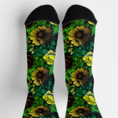 Unieke kleuren  bloemenprint sokken (Top)