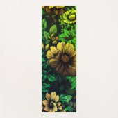 Unieke kleuren bloemenprint yogamat (Voorkant)