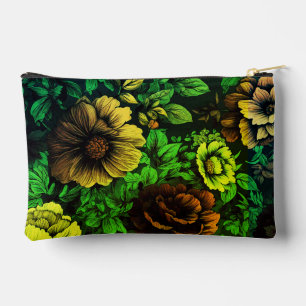 Unieke kleuren groene bloemenprint etui