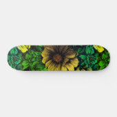 Unieke kleuren vintage bloemenprint persoonlijk skateboard (Horizontaal)