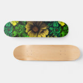 Unieke kleuren vintage bloemenprint persoonlijk skateboard (Horizontaal)