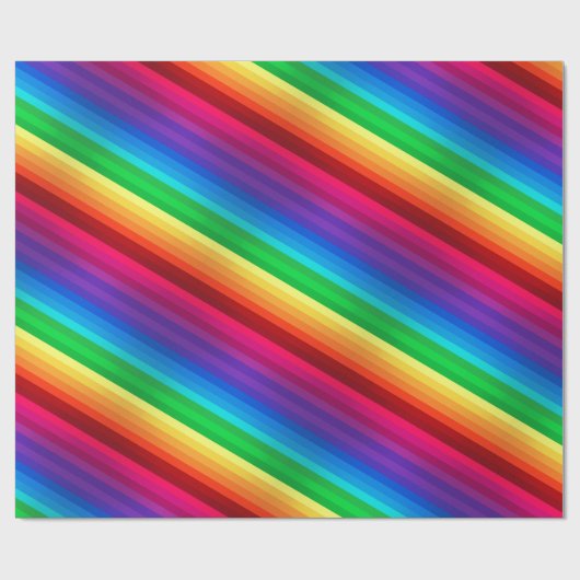 Unieke kleurige diagonale regenboog gestript cadeaupapier (Vlak)