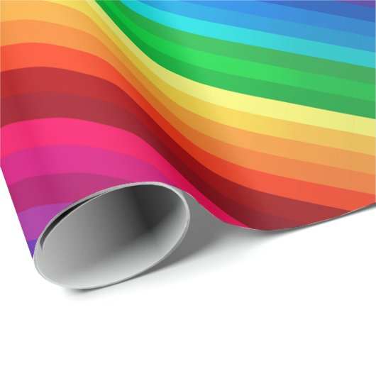 Unieke kleurige diagonale regenboog gestript cadeaupapier (Rol Hoek)