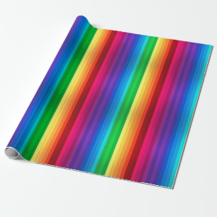 Unieke kleurloze naadloze regenboog gestript cadeaupapier