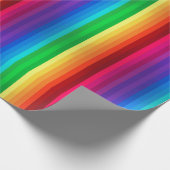 Unieke kleurloze naadloze regenboog gestript cadeaupapier (Hoek)