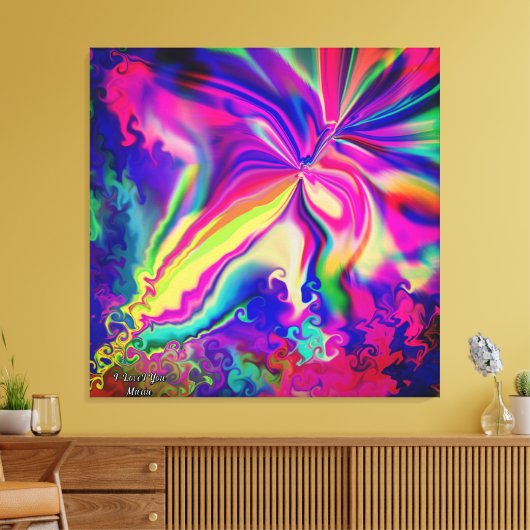 Unieke Kleurrijke Abstracte Marmeren Vloeibare Muu Canvas Afdruk (Insitu (Woonkamer))