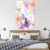 Unieke, kleurrijke Abstracte penseelkunst Canvas Afdruk (Insitu (Slaapkamer))