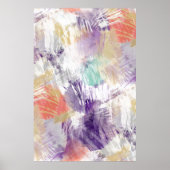 Unieke, kleurrijke Abstracte penseelkunst Poster (Voorkant)
