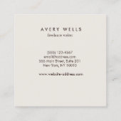 Unieke kleurrijke Abstracte Waterverf Vierkante Visitekaartje (Achterkant)