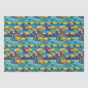 Unieke Kleurrijke Alien eten Taco's Tissuepapier