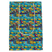 Unieke Kleurrijke Alien eten Tacos Wrapping Paper Medium Cadeauzakje (Achterkant)