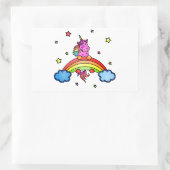 Unieke kleurrijke eenhoorn-stickers voor kinderen rechthoekige sticker (Tas)