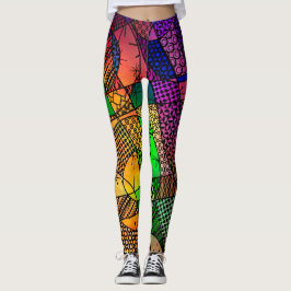 Unieke kleurrijke geometrische Abstract, Crazy Coo Leggings