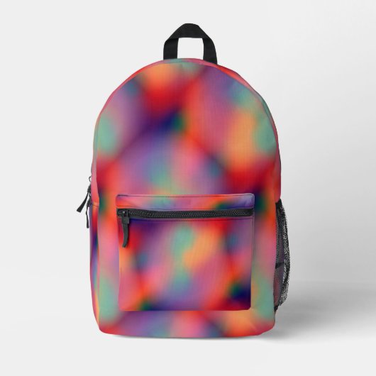 Unieke kleurrijke gradiënt Aurora Borealis lichten Bedrukte Rugzak (Voorkant)