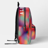 Unieke kleurrijke gradiënt Aurora Borealis lichten Bedrukte Rugzak (Links)