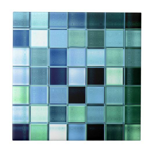 Unieke kleurrijke keramische tegel tegeltje (Voorkant)