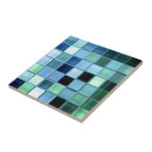 Unieke kleurrijke keramische tegel tegeltje (Zijkant)