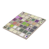 Unieke kleurrijke keramische Tegel Tegeltje (Zijkant)