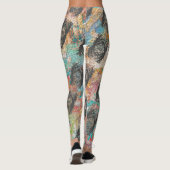 unieke kleurrijke Leggings (Achterkant)