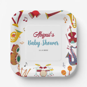 Unieke kleurrijke Musical Baby shower Paper Bord