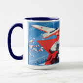 Unieke, kleurrijke Sovjet-Mok van Cosmonaut uit de Mok (Links)