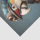 Unieke kleurrijke Steampunk Parrot Art Tissuepapier (Detail)