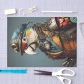 Unieke kleurrijke Steampunk Parrot Art Tissuepapier (Craft)