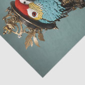 Unieke kleurrijke Steampunk Parrot Tissuepapier (Detail)