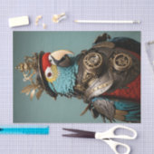 Unieke kleurrijke Steampunk Parrot Tissuepapier (Craft)