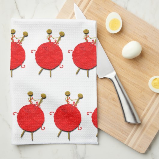 Unieke Knitter Knitter Knitting Kitchen Towel Theedoek (Quarter Fold)